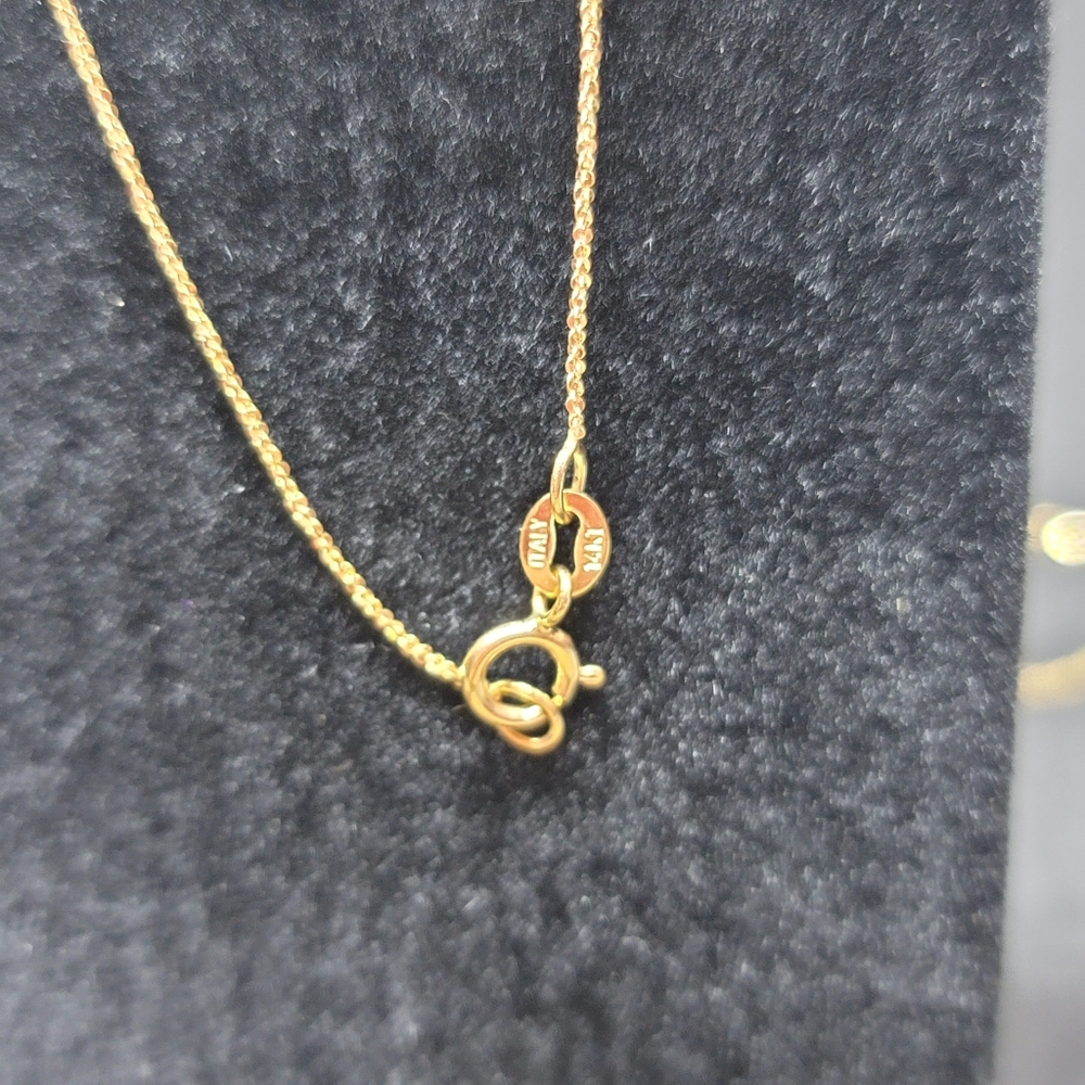 Gold Rope Chain Necklace with Spring Ring Clasp